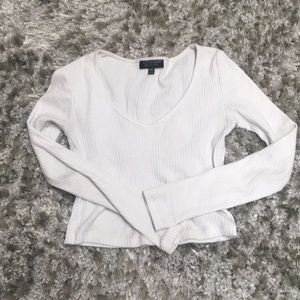 Topshop long sleeve crop top